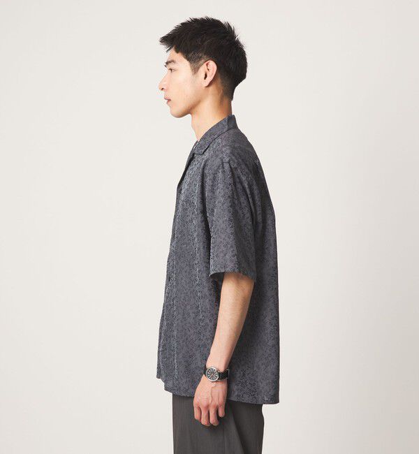 UNITED ARROWS green label relaxing「リネンライク ジャガード オープンカラー 半袖 シャツ」|シャツ・ブラウス|