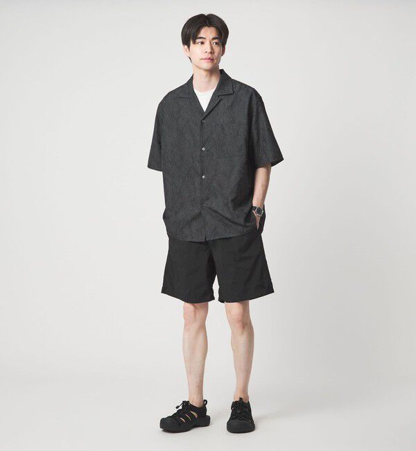 UNITED ARROWS green label relaxing「リネンライク ジャガード オープンカラー 半袖 シャツ」|シャツ・ブラウス|