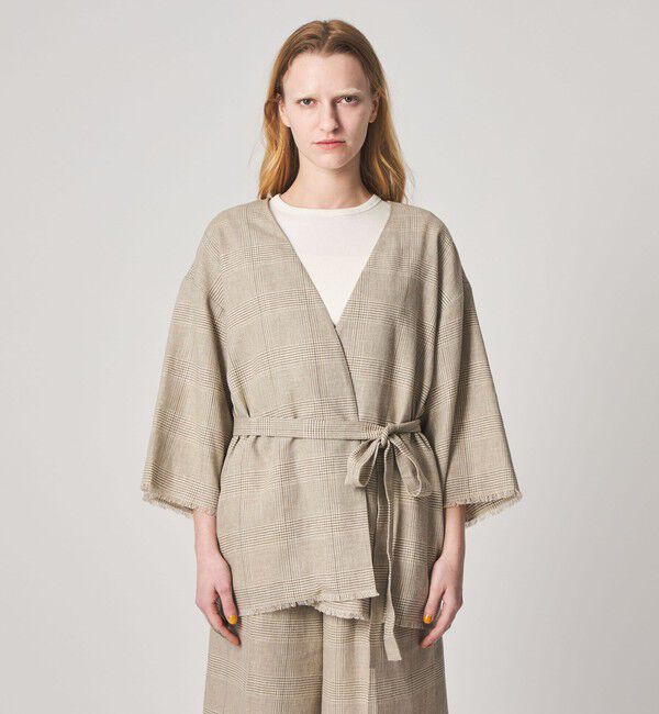 STEVEN ALAN「＜Steven Alan＞チェック カシュクール シャツジャケット」|ノーカラージャケット|