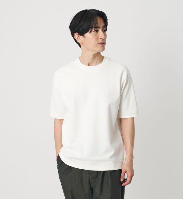 BEAUTY&YOUTH UNITED ARROWS「ライト ダブルフェイス ジオメ クルーネック Tシャツ 抗菌防臭」|Tシャツ・カットソー|