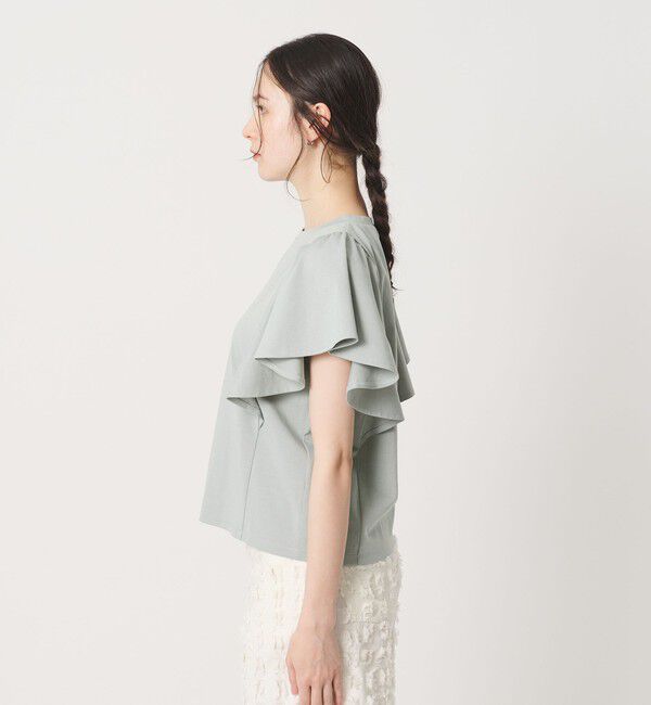 BEAUTY&YOUTH UNITED ARROWS「【WEB限定】ラッフル フリルスリーブプルオーバー 遮熱 吸水速乾」|Tシャツ・カットソー|