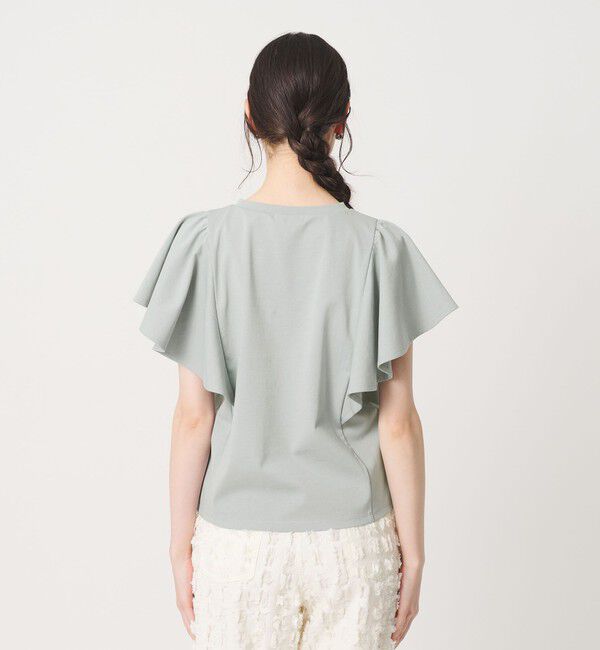 BEAUTY&YOUTH UNITED ARROWS「【WEB限定】ラッフル フリルスリーブプルオーバー 遮熱 吸水速乾」|Tシャツ・カットソー|