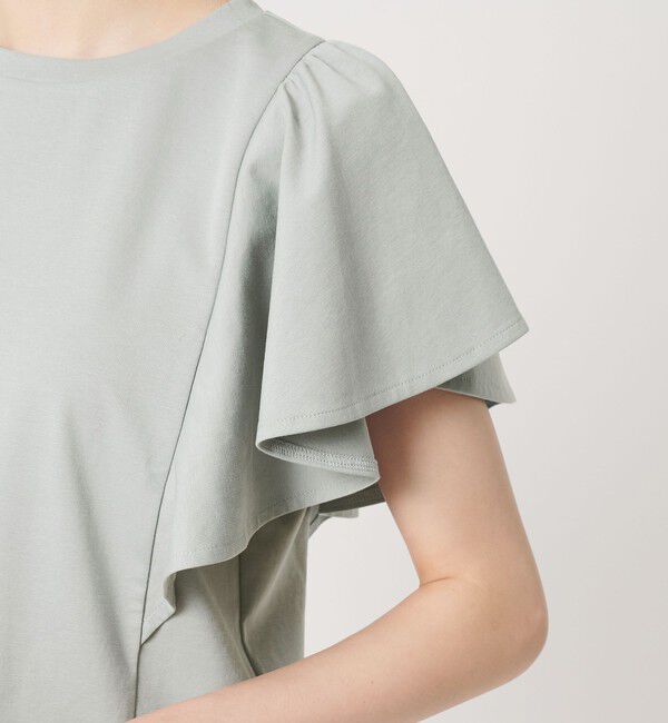 BEAUTY&YOUTH UNITED ARROWS「【WEB限定】ラッフル フリルスリーブプルオーバー 遮熱 吸水速乾」|Tシャツ・カットソー|