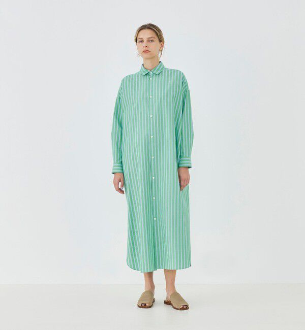 GALERIE VIE「ストライプブロード ロングシャツワンピース」|ワンピース|