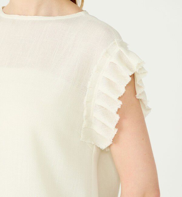 Ballsey「【WEB限定・先行予約】カラミ フリルスリーブブラウス」|シャツ・ブラウス|