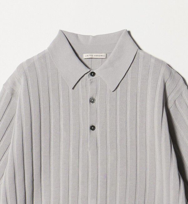 UNITED ARROWS「シャーリーカーン ワイドリブ ニットポロシャツ」|ポロシャツ|