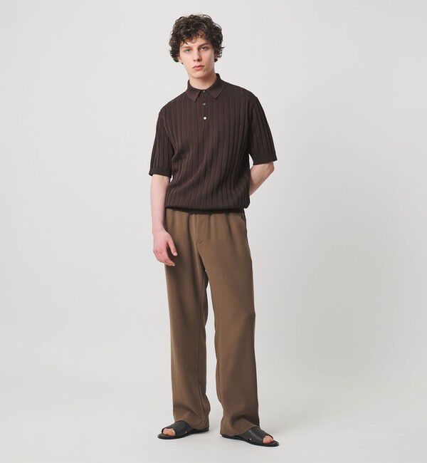 UNITED ARROWS「シャーリーカーン ワイドリブ ニットポロシャツ」|ポロシャツ|