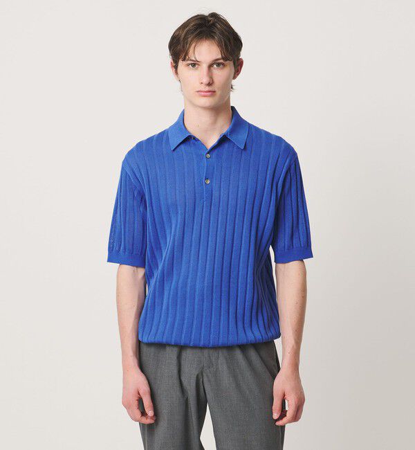 UNITED ARROWS「シャーリーカーン ワイドリブ ニットポロシャツ」|ポロシャツ|