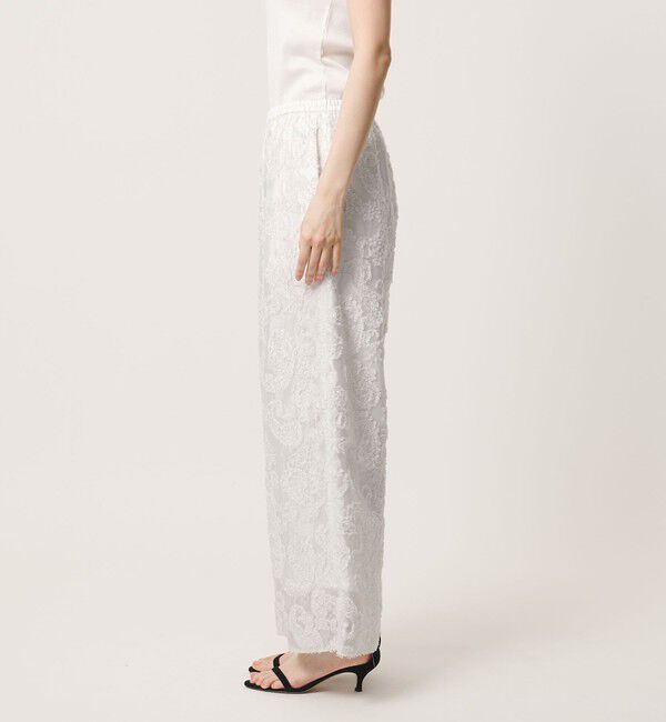 UNITED ARROWS「ラメ カット ジャガード ストレート パンツ ‐ウォッシャブル‐」|チノ|