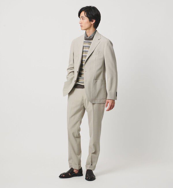 UNITED ARROWS「リネンコットン マルチボーダー ニット Tシャツ」|Tシャツ・カットソー|