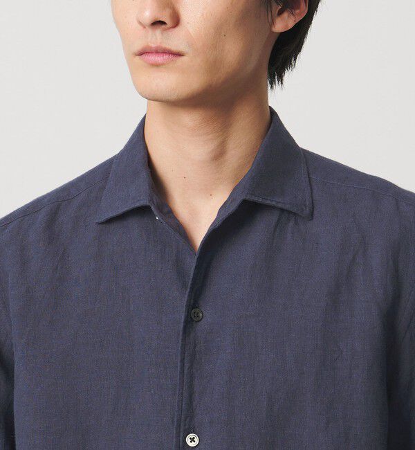UNITED ARROWS「LIBECO リネン オープンカラー シャツ」|シャツ・ブラウス|