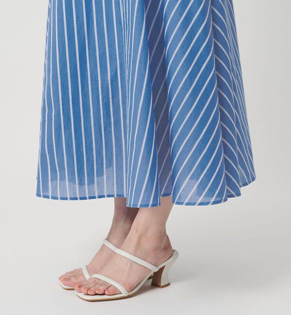 UNITED ARROWS「クリーン ストライプ マリンスカート」|フレア|