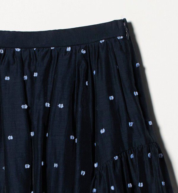 UNITED ARROWS「2トーン ドット ジャガード フレアスカート」|フレア|