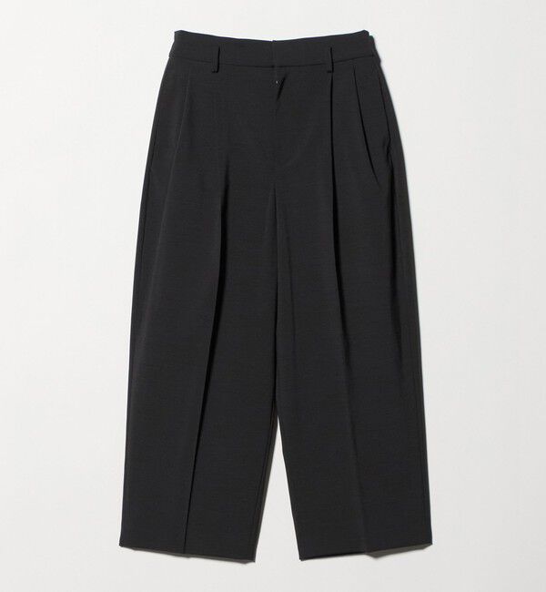 UNITED ARROWS「タック テーパード クロップド パンツ」|チノ|DK.GRAY