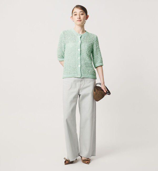 UNITED ARROWS「YTM 7分袖 カラー ミックス カーディガン」|カーディガン|