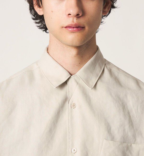 UNITED ARROWS「トリアセテート/ポリエステル ツイル オープンカラーシャツ」|シャツ・ブラウス|