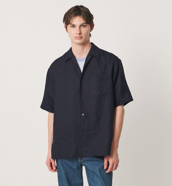 UNITED ARROWS「トリアセテート/ポリエステル ツイル オープンカラーシャツ」|シャツ・ブラウス|