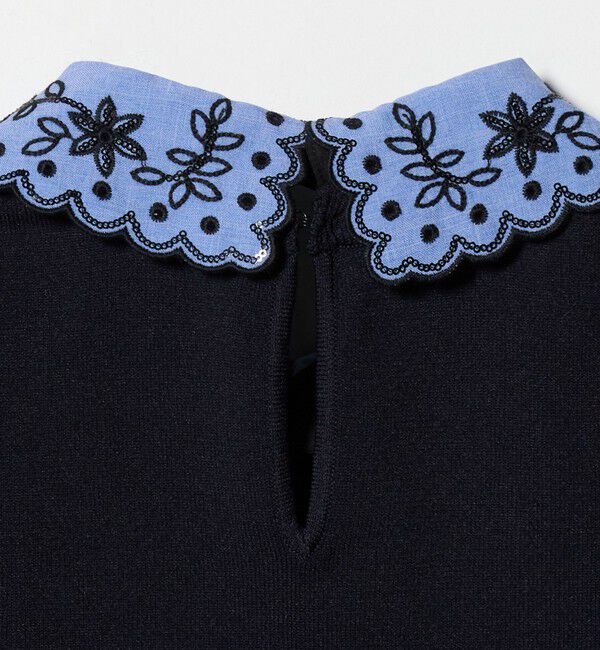 UNITED ARROWS「レディー フラワー ビジュー ニット」|ニット・セーター|