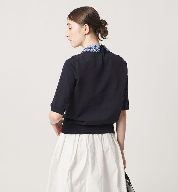 UNITED ARROWS「レディー フラワー ビジュー ニット」|ニット・セーター|