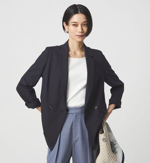 UNITED ARROWS green label relaxing「［size SHORTあり］ライト カチリラ ダブルジャケット」|テーラードジャケット|