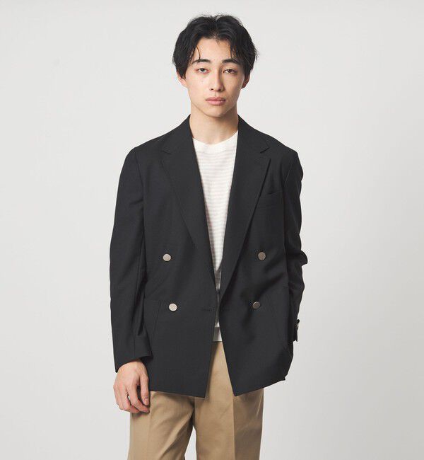 UNITED ARROWS green label relaxing「リネン ポリエステル ボーダー クルーネック 半袖 ニット -ウォッシャブル-」|ニット・セーター|