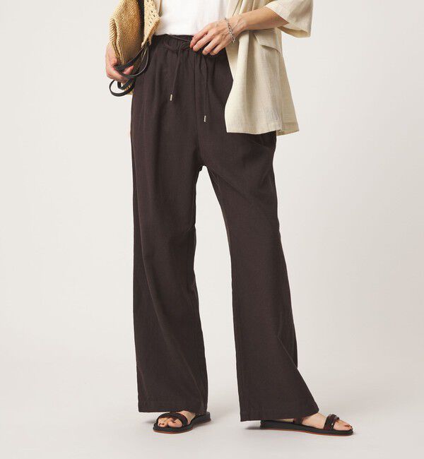 UNITED ARROWS green label relaxing「［size SHORT/TALLあり］BREEZE LINEN ブリーズリネン ワイド パンツ」|その他|