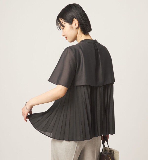 UNITED ARROWS green label relaxing「ヨーク プリーツ ショートスリーブ ブラウス」|シャツ・ブラウス|