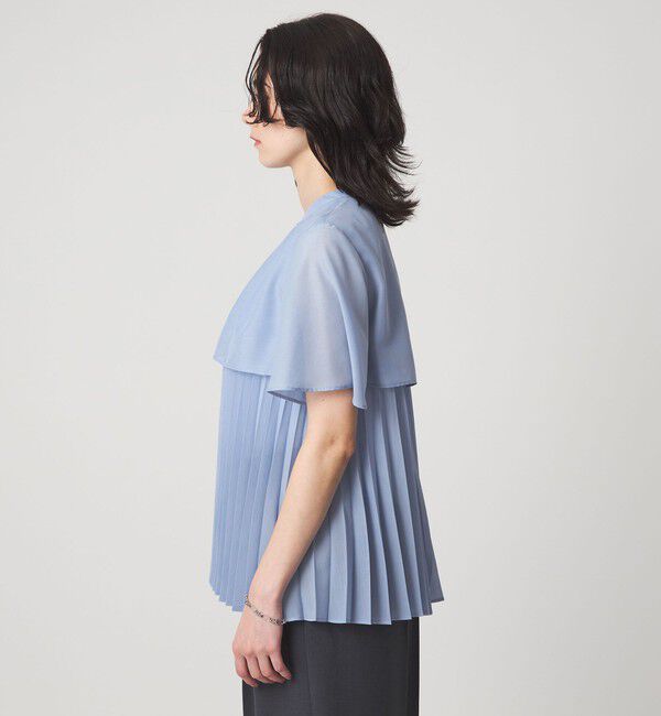 UNITED ARROWS green label relaxing「ヨーク プリーツ ショートスリーブ ブラウス」|シャツ・ブラウス|