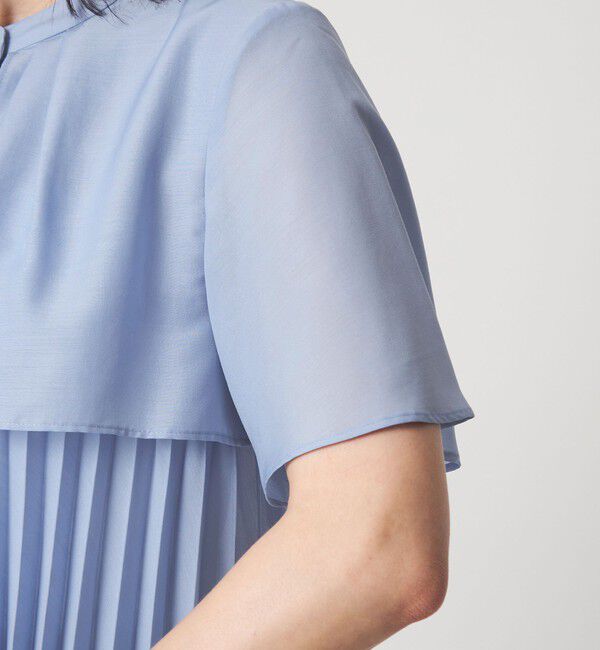 UNITED ARROWS green label relaxing「ヨーク プリーツ ショートスリーブ ブラウス」|シャツ・ブラウス|