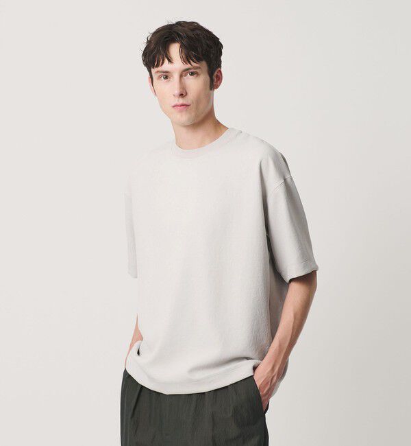 BEAUTY&YOUTH UNITED ARROWS「フュージョンツイル クルーネック Tシャツ UVカット 透け防止 ストレッチ 」|Tシャツ・カットソー|