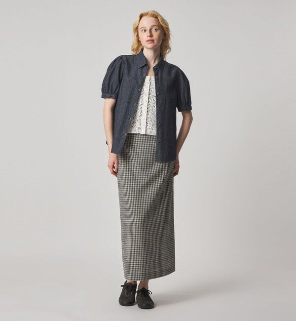 STEVEN ALAN「＜Steven Alan＞ライトオンスデニム パフスリーブ シャツ」|シャツ・ブラウス|