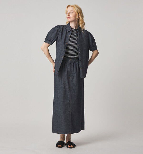 STEVEN ALAN「＜Steven Alan＞ライトオンスデニム パフスリーブ シャツ」|シャツ・ブラウス|