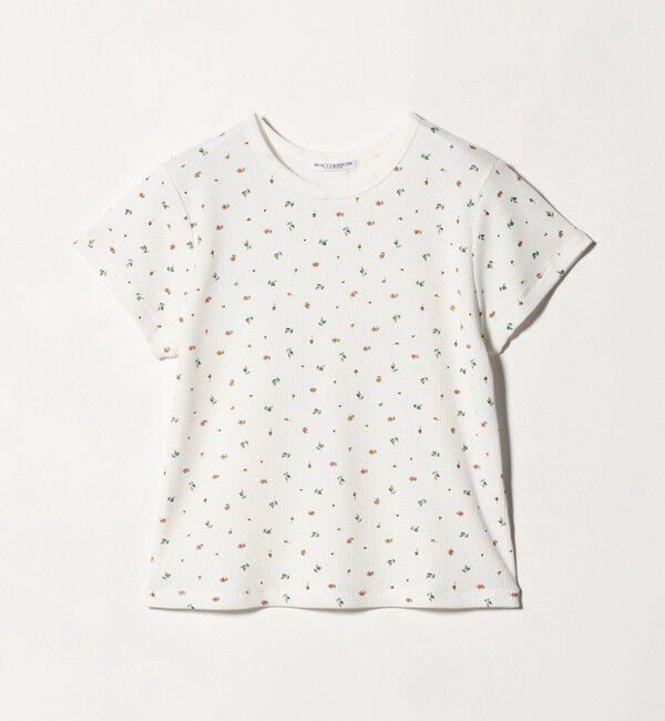 BEAUTY&YOUTH UNITED ARROWS「フラワー ワッフル ショートスリーブTシャツ」|Tシャツ・カットソー|