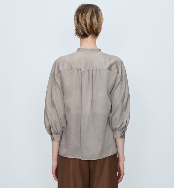 TOMORROWLAND collection「レーヨンキュプラシャンブレー ギャザーブラウス」|シャツ・ブラウス|