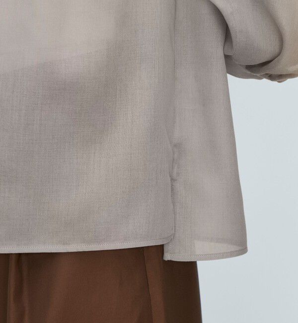 TOMORROWLAND collection「レーヨンキュプラシャンブレー ギャザーブラウス」|シャツ・ブラウス|