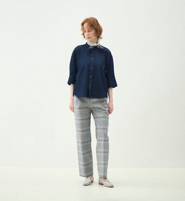 MACPHEE「コットンセルロースデニム オーバーサイズシャツ」|シャツ・ブラウス|