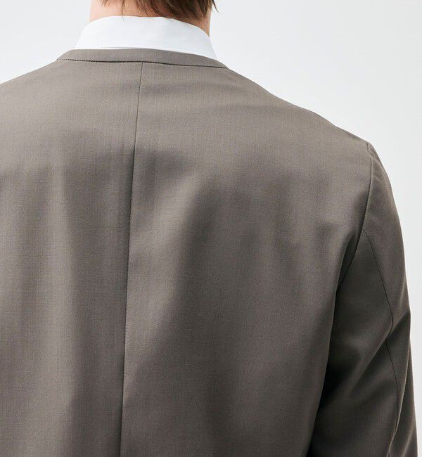 Edition「Super120's ウォッシャブルウール ノーカラージャケット」|ノーカラージャケット|