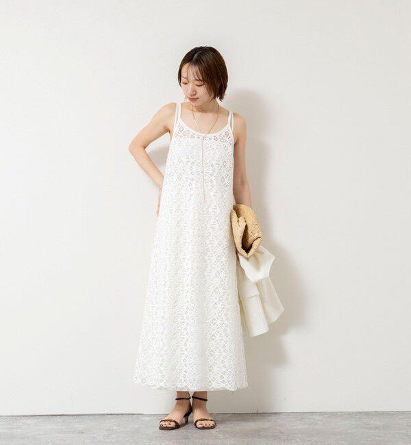 NOLLEY'S sophi「ウォッシャブルクロッシェレースキャミワンピース」|ワンピース|