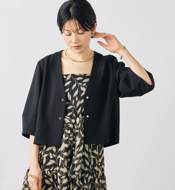 NOLLEY'S「ウォッシャブルヴィンテージメッシュカーディガン」|ブルゾン・スタジャン|