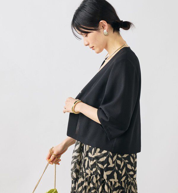 NOLLEY'S「ウォッシャブルヴィンテージメッシュカーディガン」|ブルゾン・スタジャン|