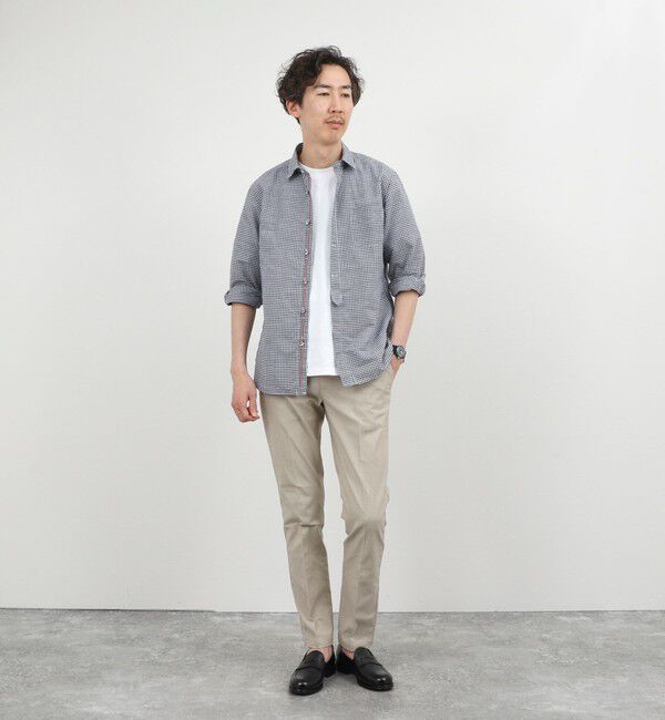 NOLLEY'S goodman「綿麻パラシュートボタン7分袖シャツ 26SS」|シャツ・ブラウス|