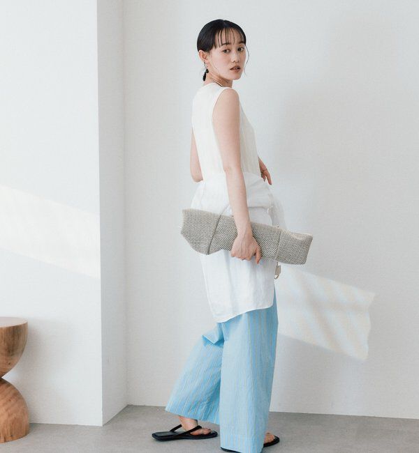  「予約【上品な光沢が目を引く】シャイニーノースリTee」|キャミソール|