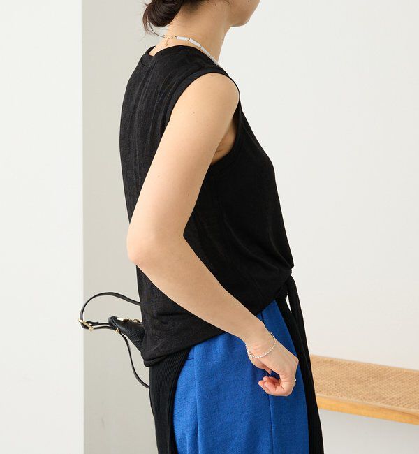 「予約【上品な光沢が目を引く】シャイニーノースリTee」|キャミソール|
