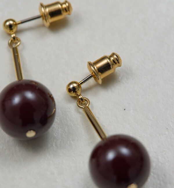  「レジンボールピアス」|リング|