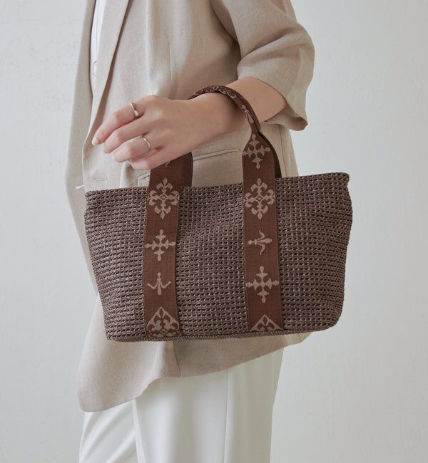  「ナイロンラフィアデイリーミニトートバッグ」|トートバッグ|