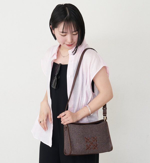  「ナイロンラフィアショルダーバッグ」|ショルダー・メッセンジャー|
