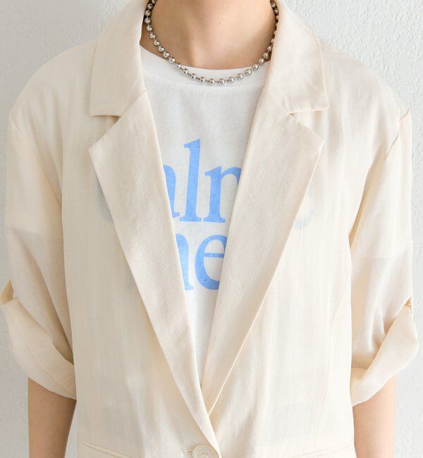  「シアー半袖ジャケット」|その他|