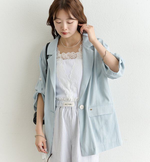  「シアー半袖ジャケット」|その他|