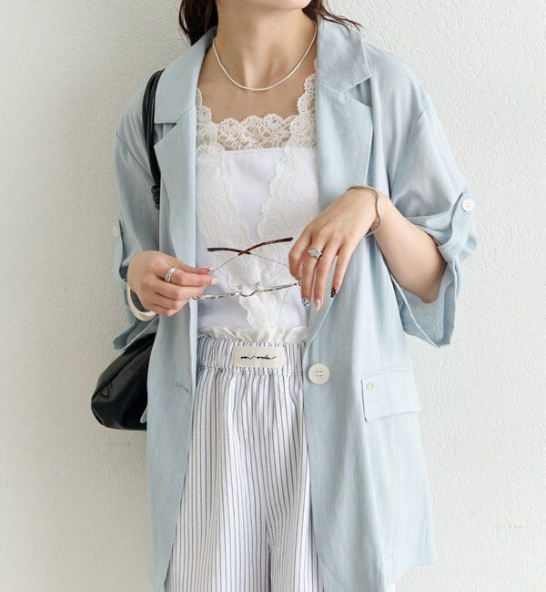  「シアー半袖ジャケット」|その他|