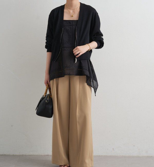  「2WAYパネルレース刺繍キャミ」|シャツ・ブラウス|